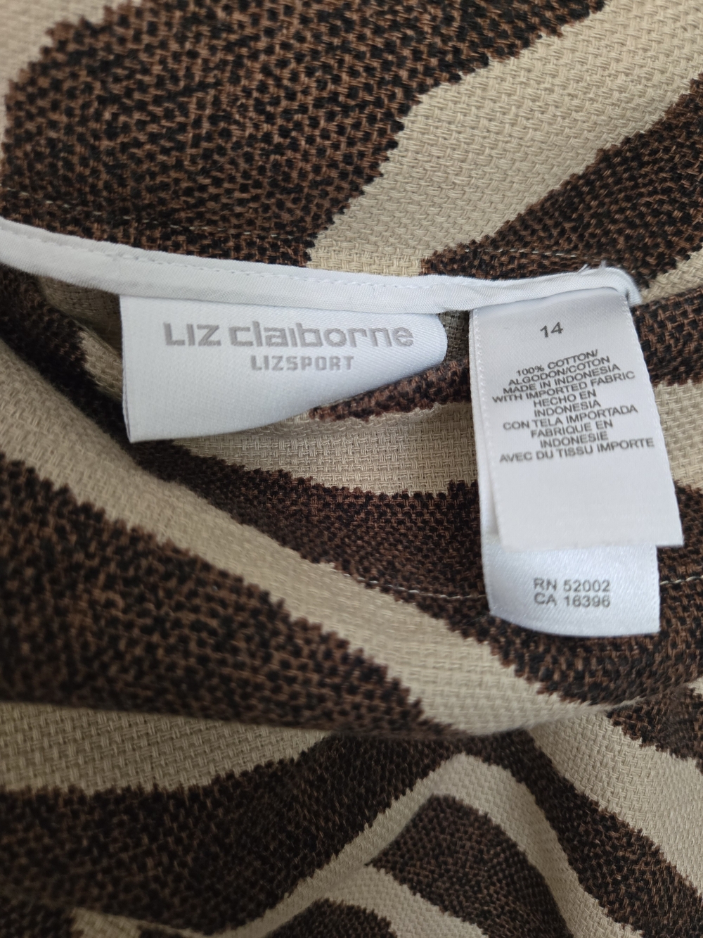 Liz Claiborne Zebra-Print Pencil Skirt in Brown and Cream - Picture 4 of 5